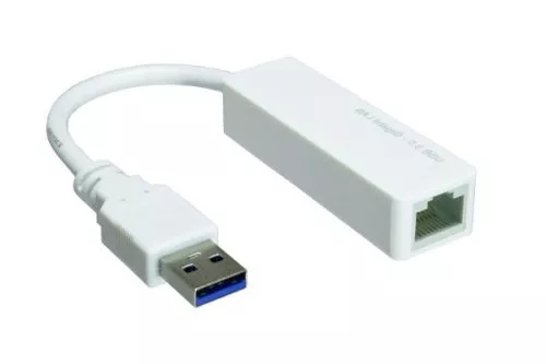 USB 3.0 (2.0) Adapter auf Gbit LAN für MAC und PC USB 3.0 A Stecker auf RJ45 Buchse, weiß